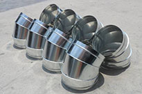 螺旋風管接頭白鐵皮風管鍍鋅風管換氣扇配件風管道配件內接150mm